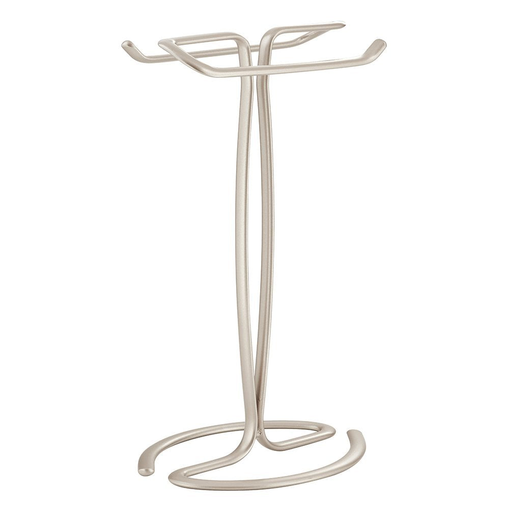 iDesign Axis Freestanding Hand Towel Rack – Satin Metal Bathroom Stand