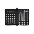 Starrett 11-Piece Professional Butcher Knife Set | White Ergonomic Handles