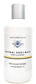 Bees of Britain Natural Body Wash – Honey & Lavender for Sensitive Skin