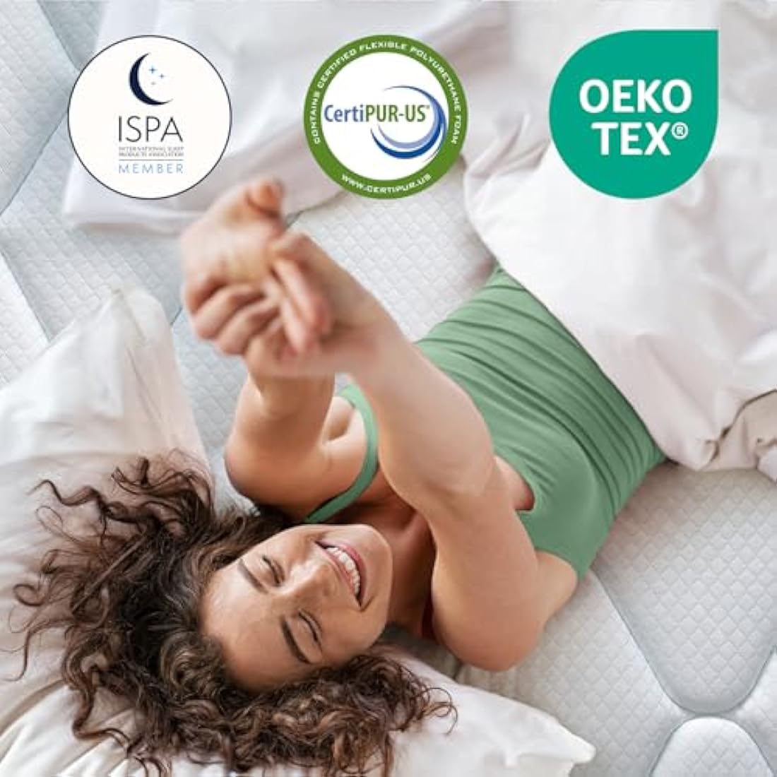 Novilla King Size Hybrid Mattress | 9.8 Inch Memory Foam & Edge Support