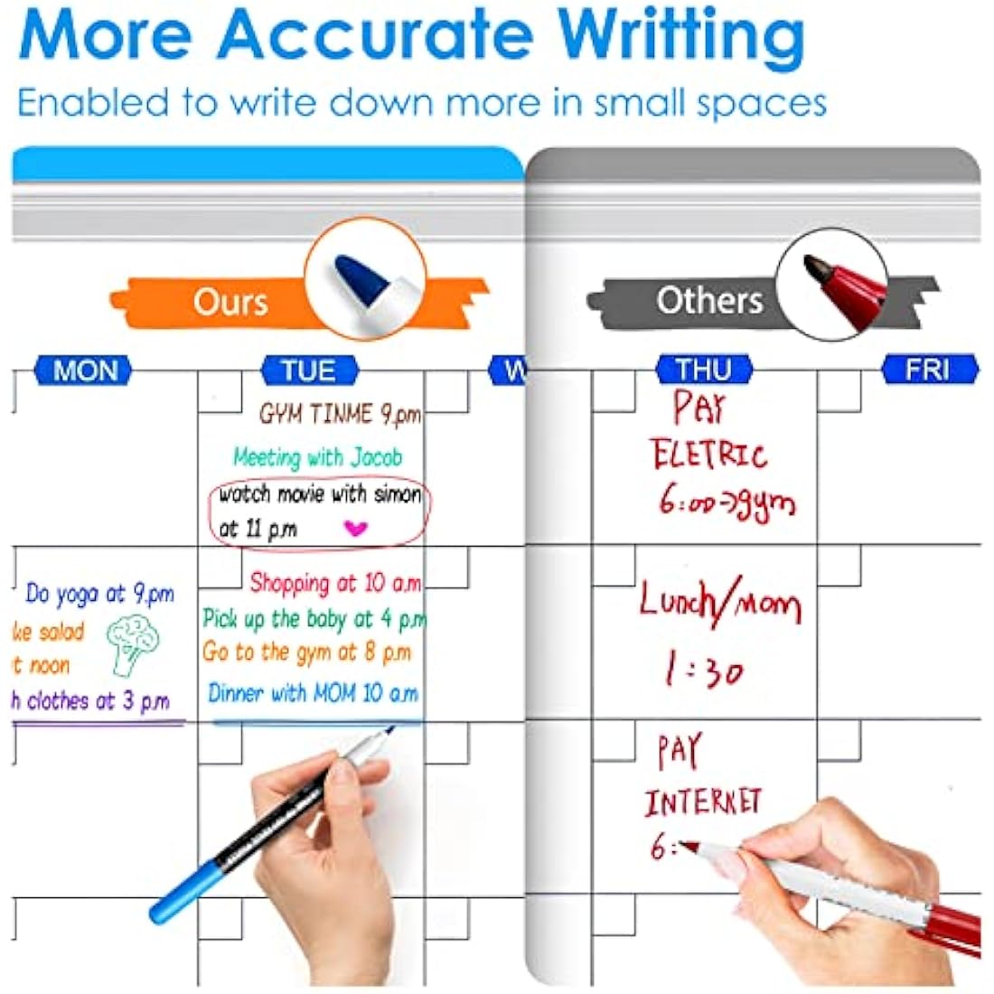 maxtek Ultra Fine Tip Dry Erase Whiteboard Markers - 12 Assorted Colors