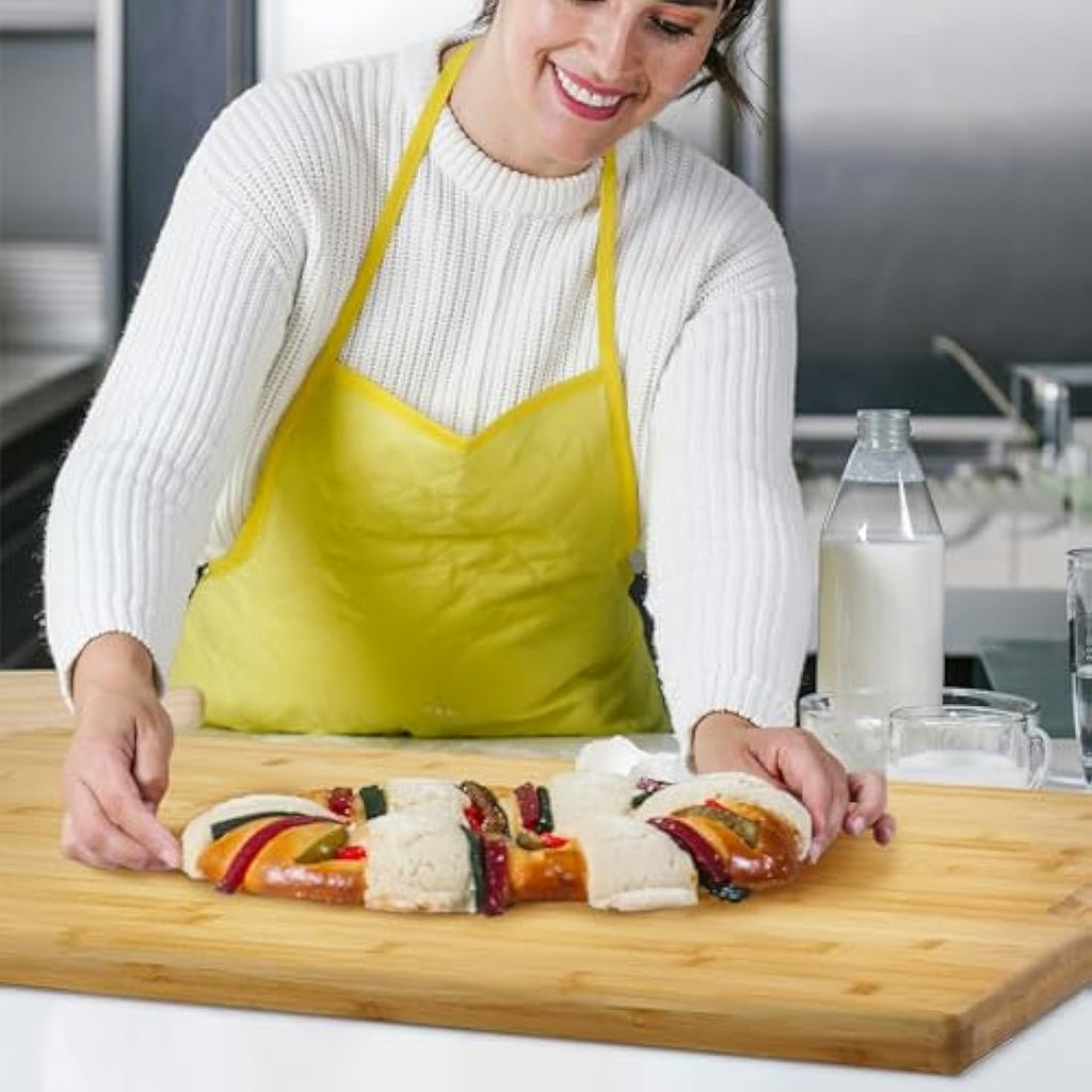 Utoplike Extra Large Bamboo Cutting Board | XXXL Butcher Block with Handles