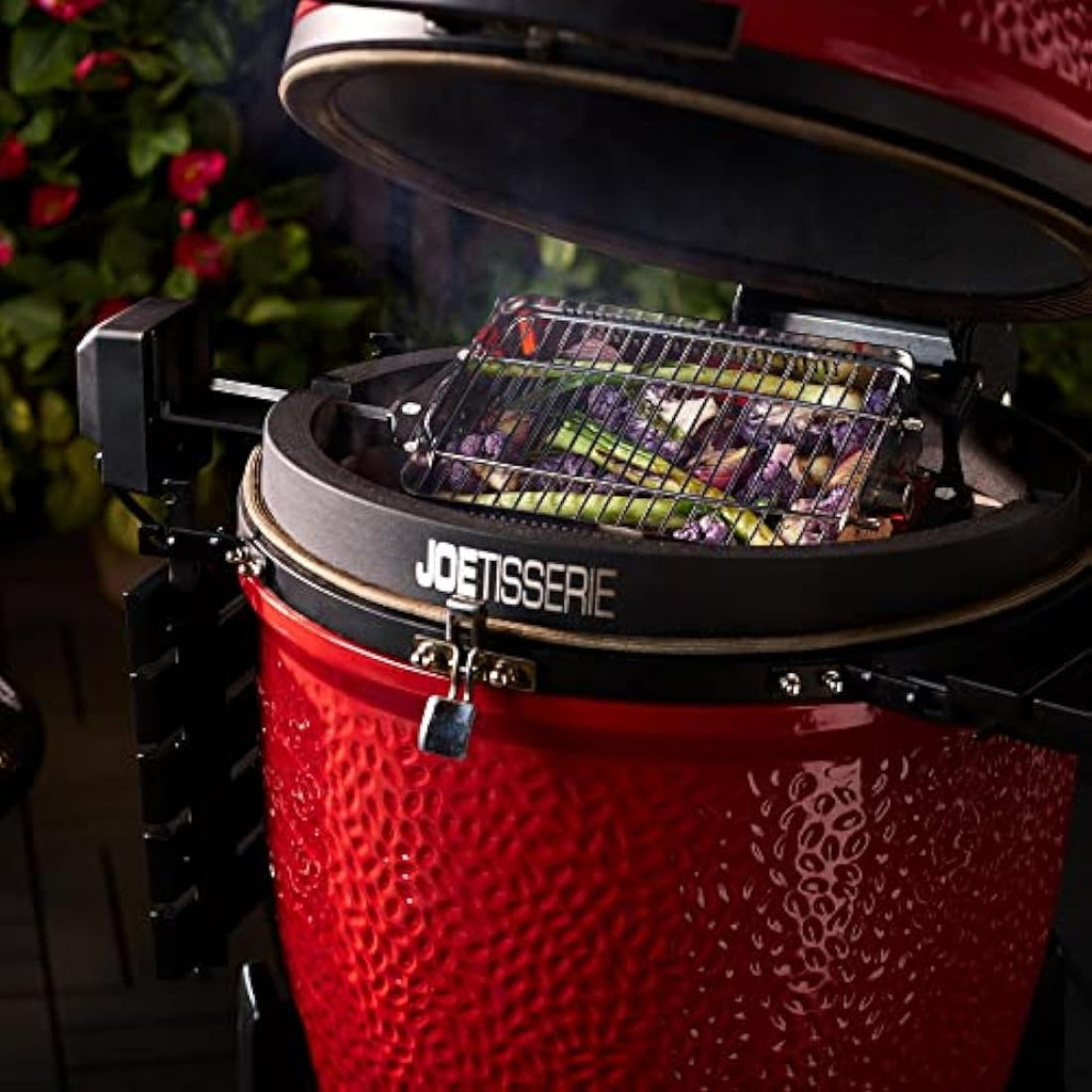 Kamado Joe JoeTisserie Basket Kit – Non-Stick Flat & Tumbler Baskets