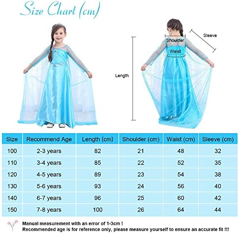 Jolof Store Girls Princess Costume - Deluxe Fancy Dress with Accessories