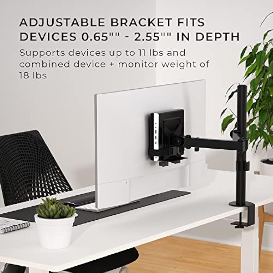 HumanCentric Mini PC VESA Mount Bracket – Thin Client Under Desk Holder