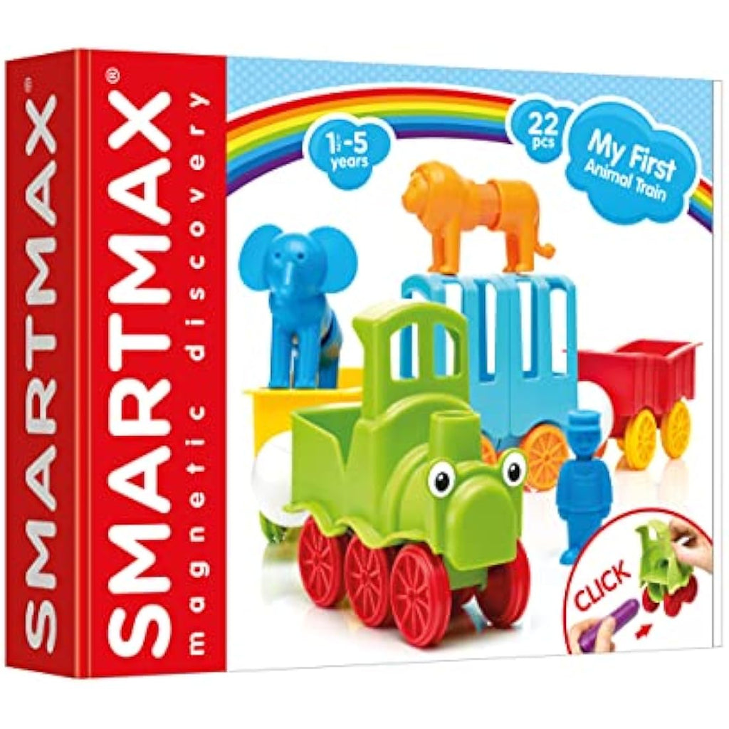 SmartMax My First Animal Train Magnetic Building Set – 25 Pieces