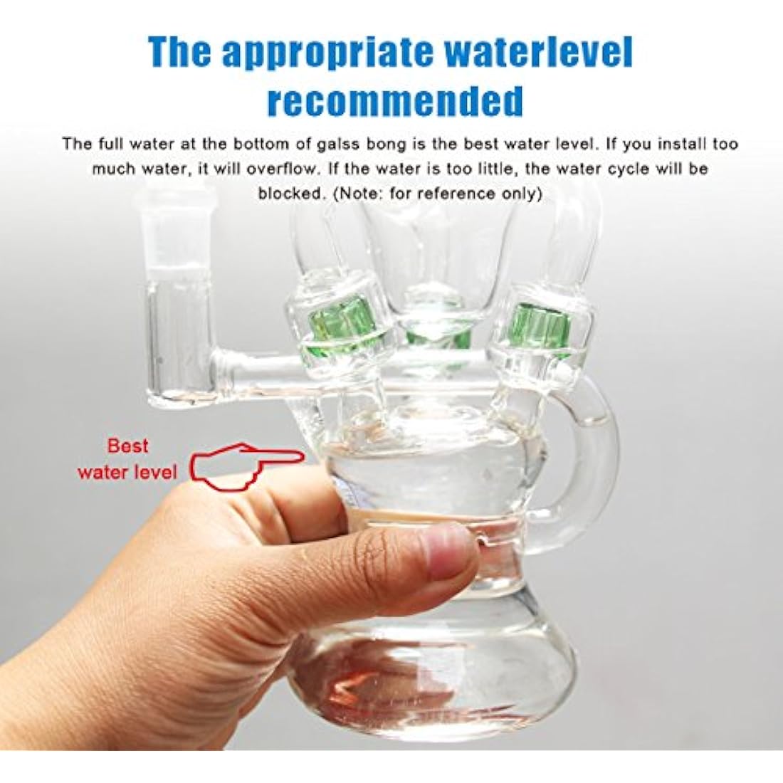 Jolof Store 24cm Acrylic Glass Bong | Straight Pipe Percolator Bubbler
