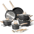 Just Perfecto 15-Piece Non-Stick Granite Cookware Set for Induction
