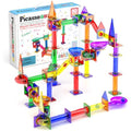 PicassoTiles Magnetic Marble Run - STEM Educational Building Blocks Set
