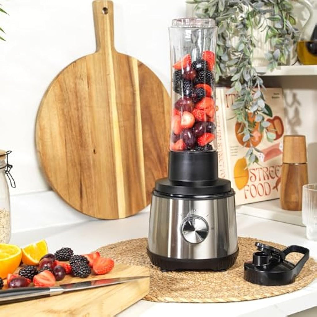 Salter 4-in-1 Juicer and Blender | 400W Smoothie Maker with Grinder