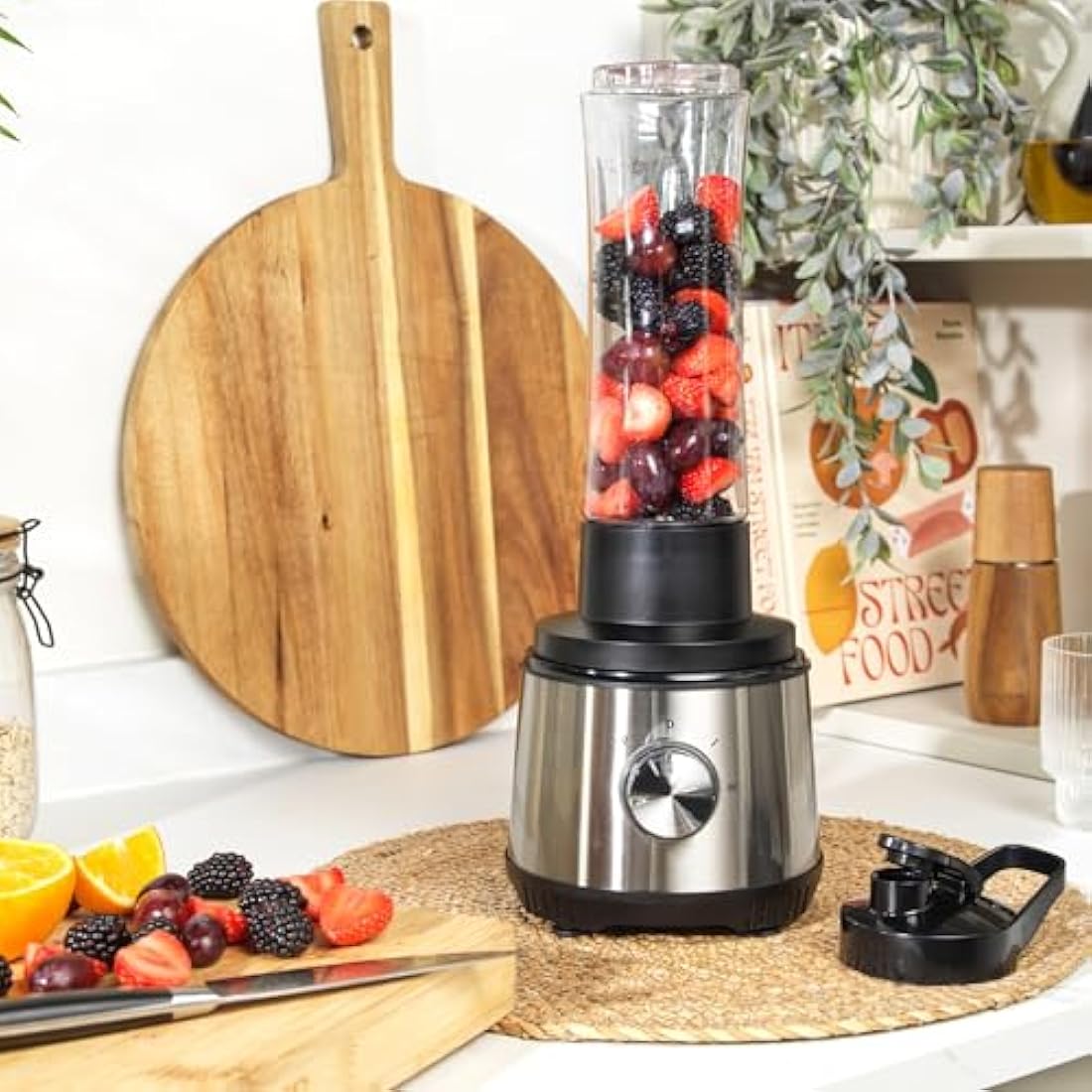 Salter 4-in-1 Juicer and Blender | 400W Smoothie Maker with Grinder