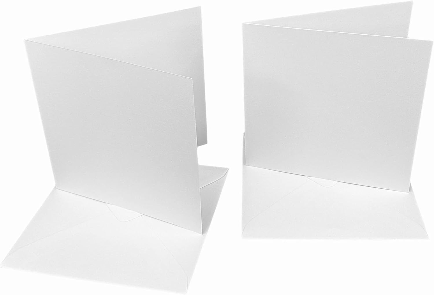 Jolof Store 7x7 Bright White Card Blanks & Envelopes - 300gsm - 50 Pack
