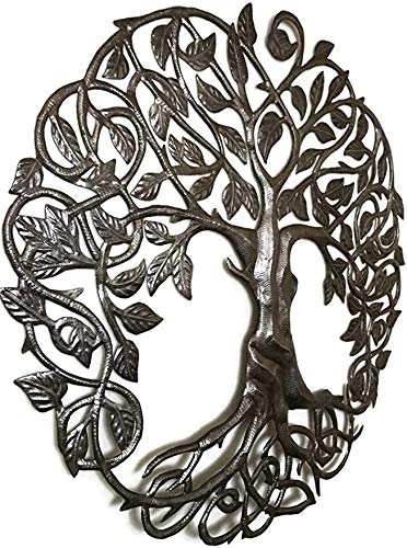Jolof Store Tree of Life Metal Wall Art – 59cm Iron Garden Decoration