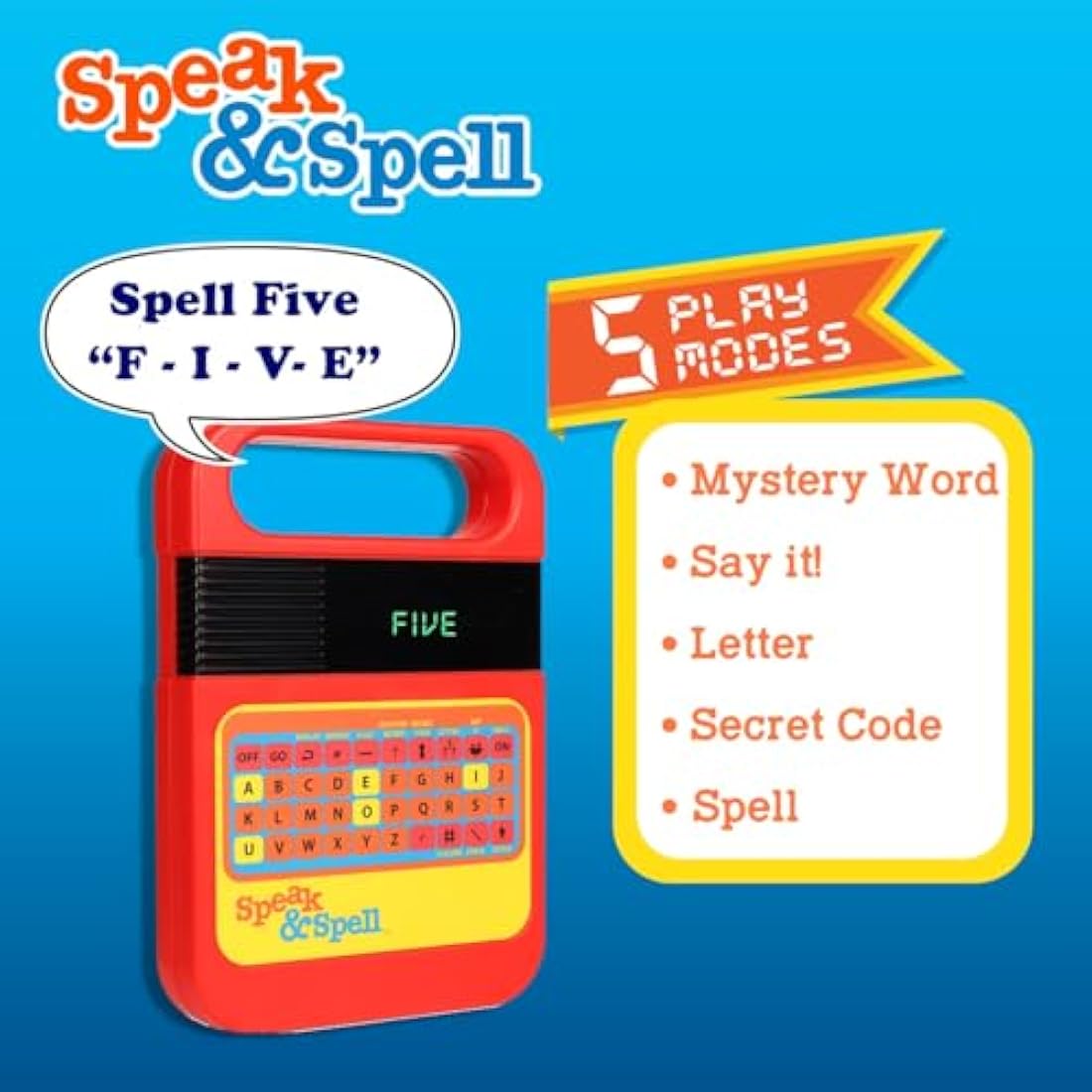 Basic Fun Speak & Spell Electronic Game – Retro Educational Toy