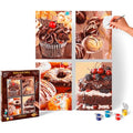 Schipper Paint by Numbers Sweet Temptation - 4 Art Kits (18x24cm)