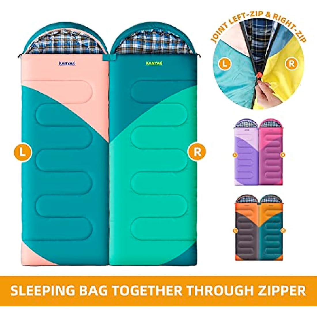 Jolof Store 3-4 Season Sleeping Bag – Waterproof 32°F Cold Weather Gear