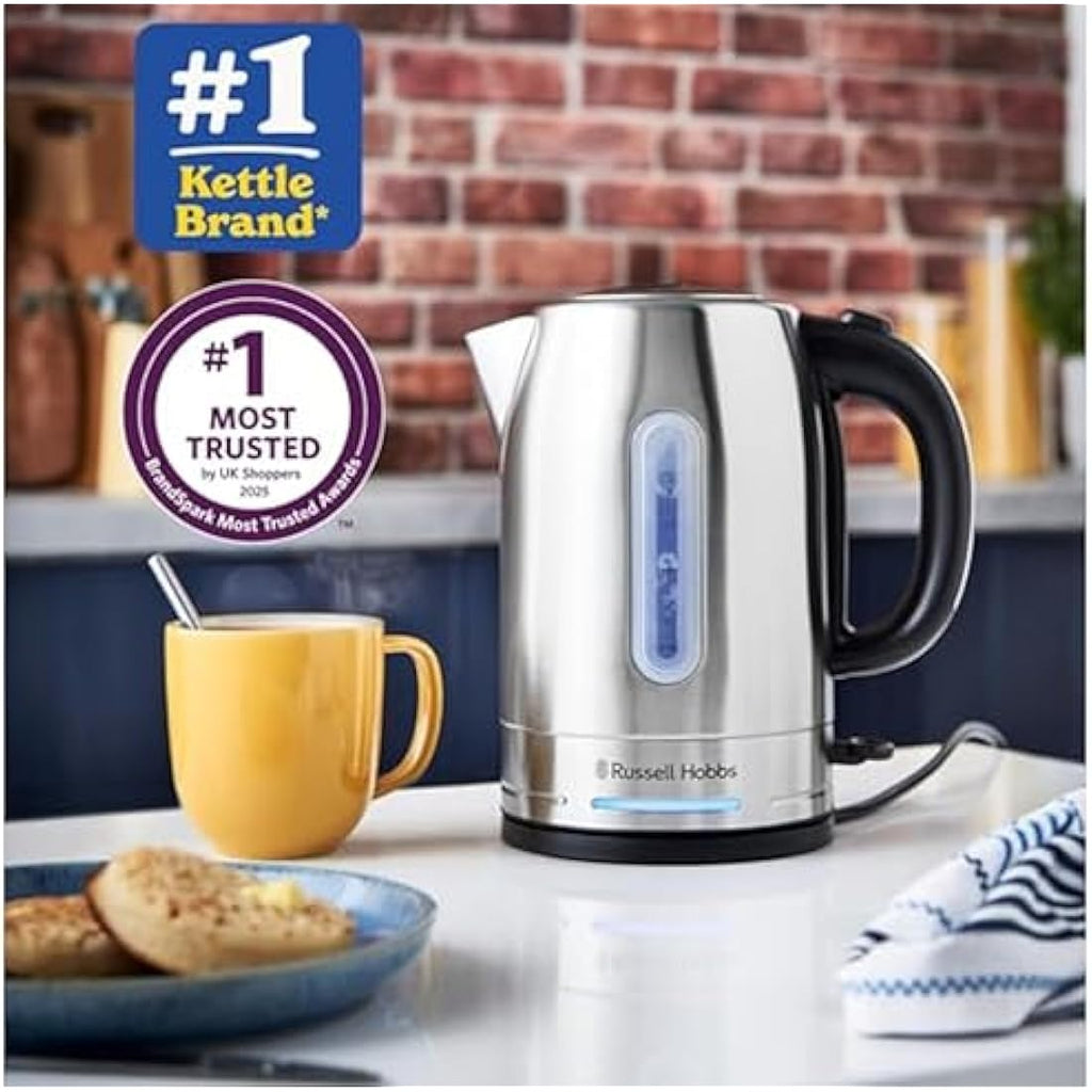 Russell Hobbs Quiet Boil Electric Kettle | 1.7L Stainless Steel