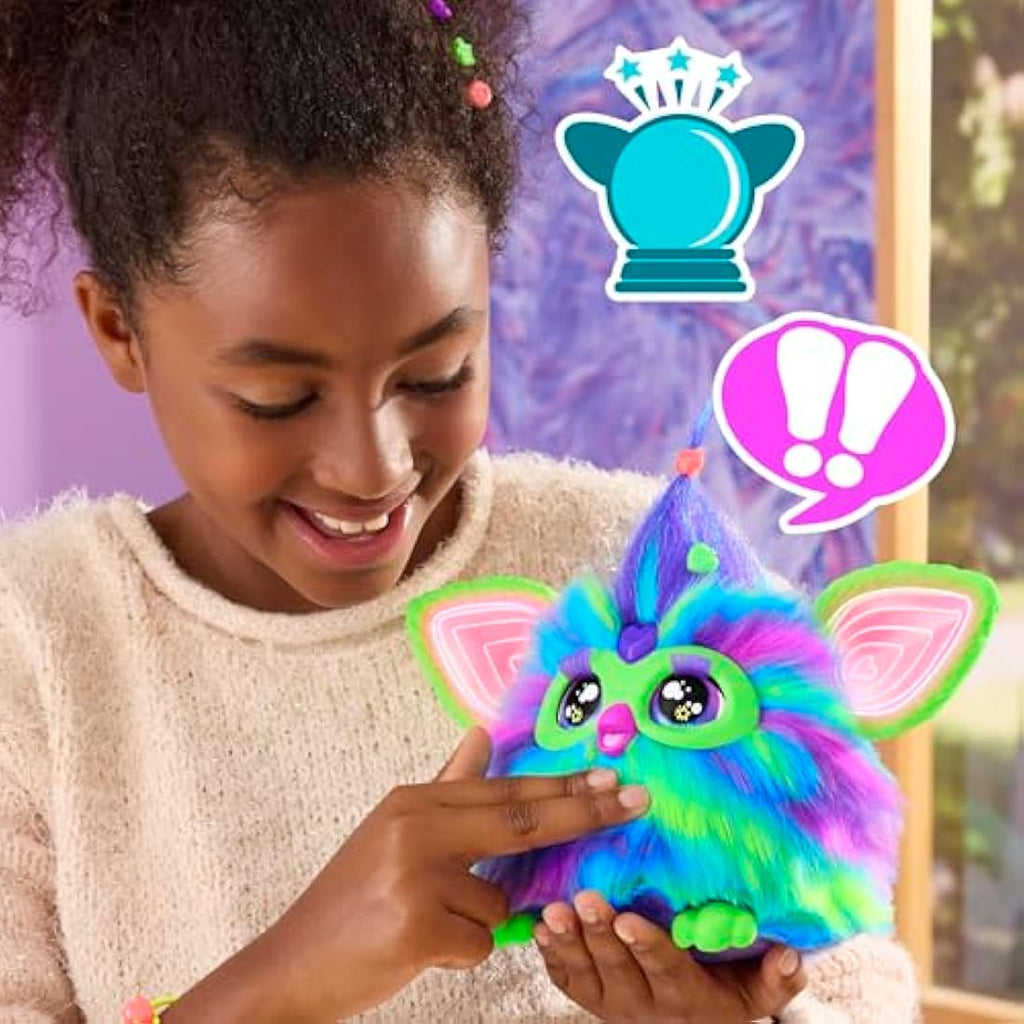 Hasbro Furby Galaxy Glow in the Dark Interactive Plush Toy - Spanish