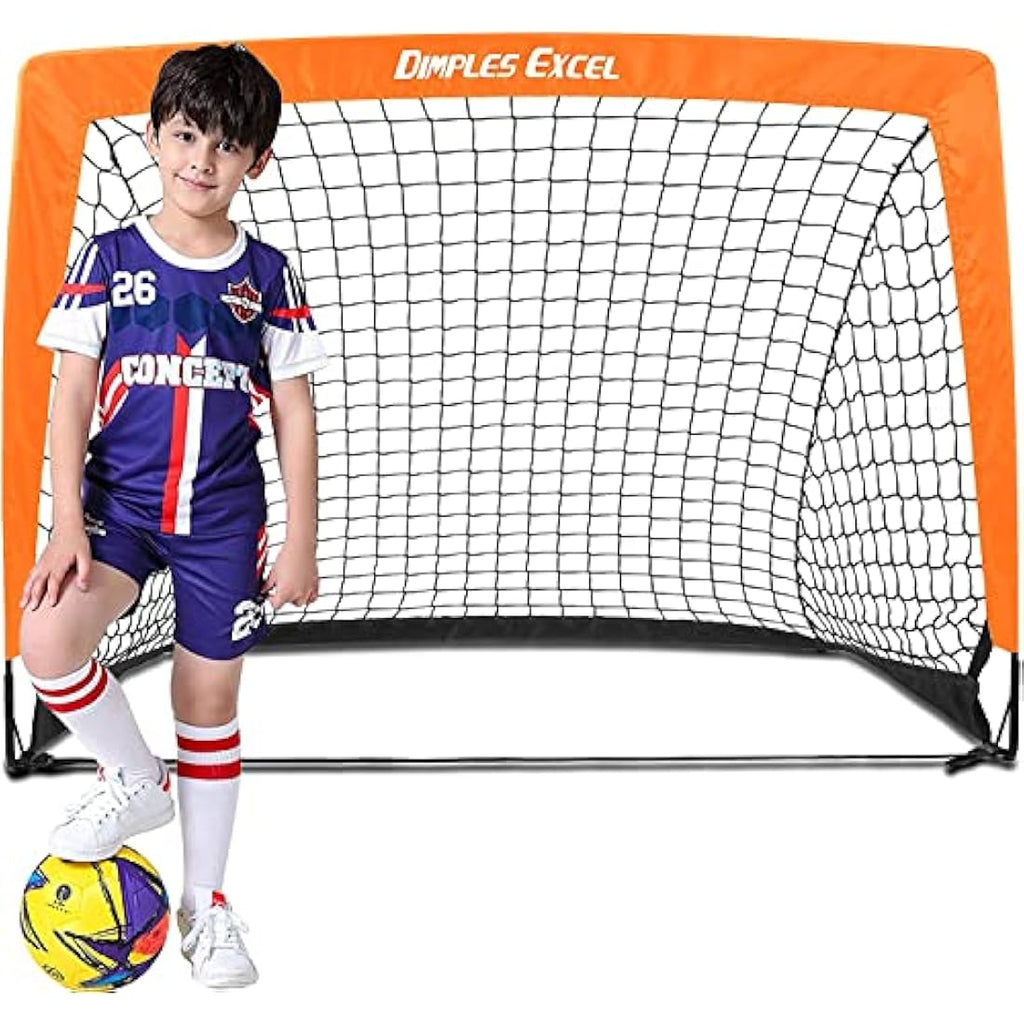Dimples Excel Pop-Up Football Goal – Portable 120cm Soccer Net for Kids