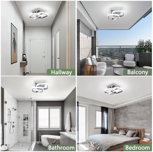 EIDISUNY Modern Square LED Ceiling Light – 22W Cool White Flush Mount