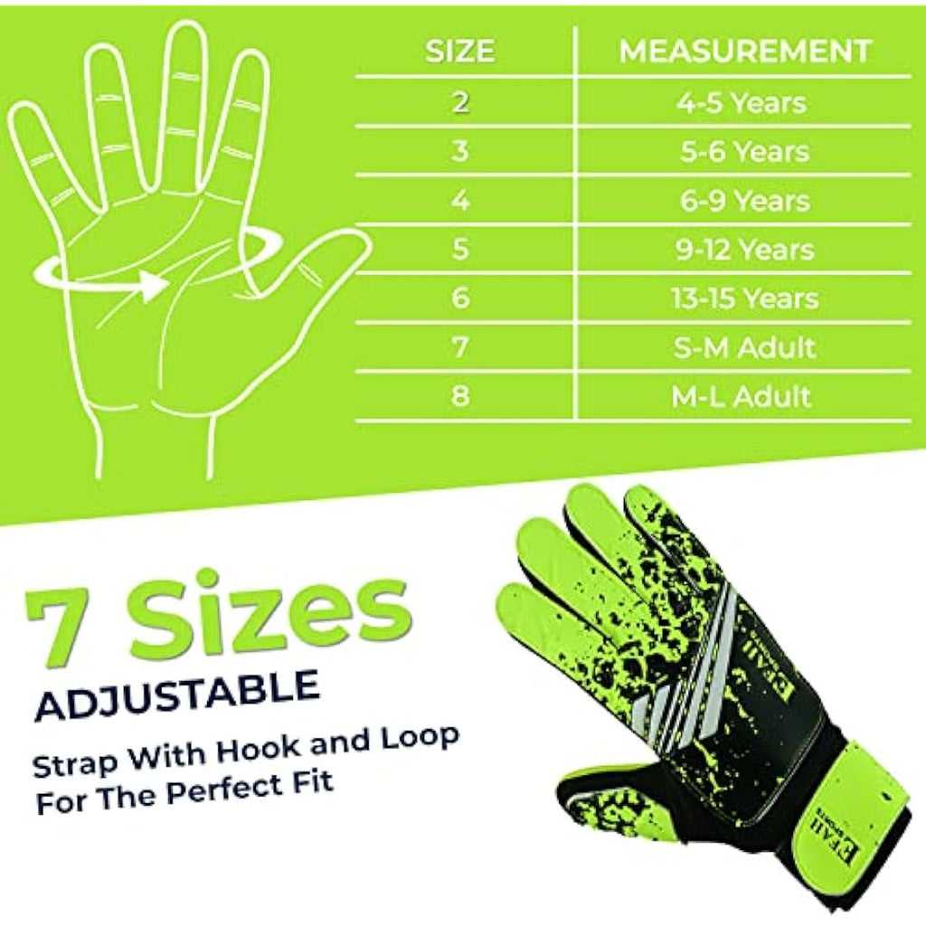 EFAH SPORTS Kids Soccer Goalkeeper Gloves | Super Grip Youth Goalie