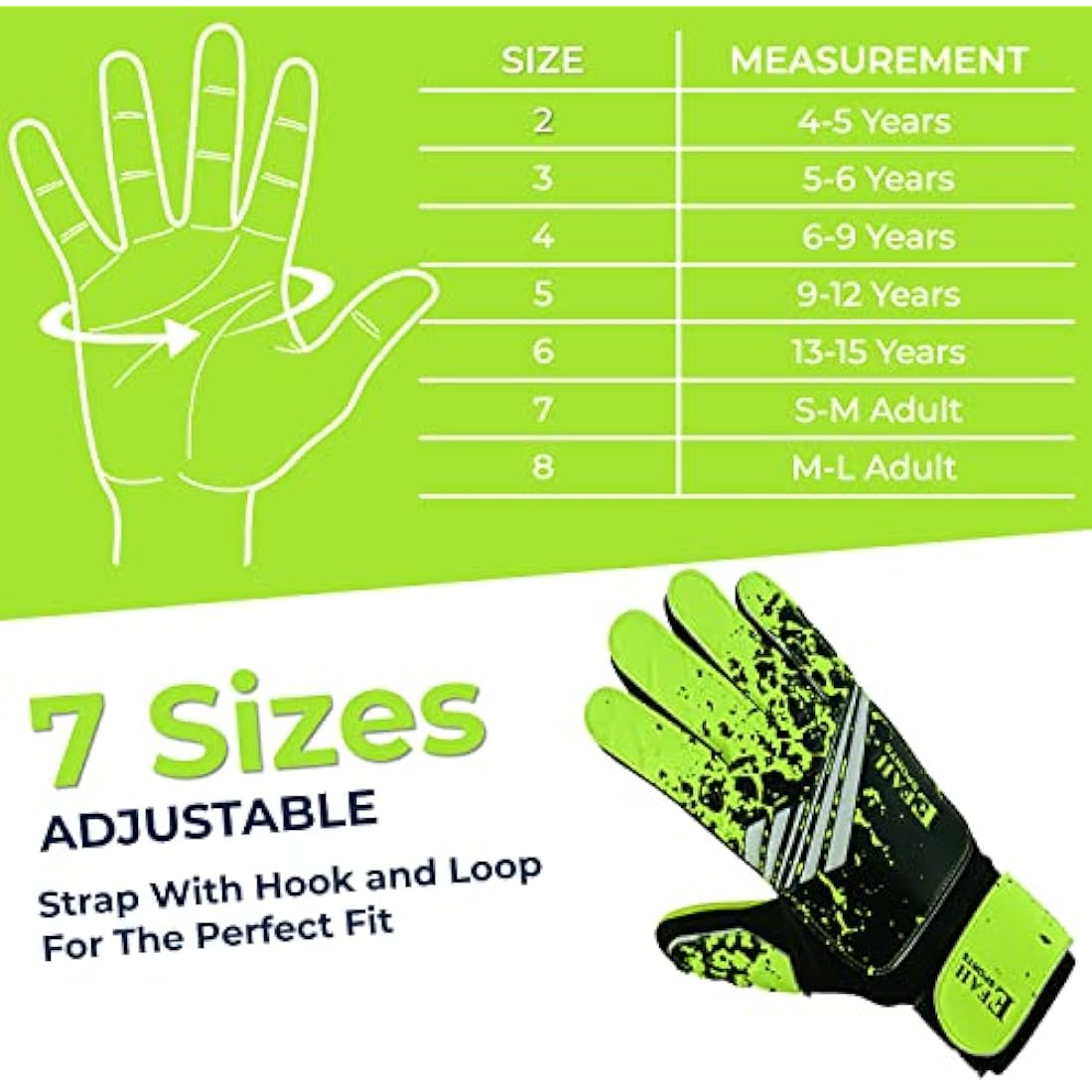 EFAH SPORTS Kids Soccer Goalkeeper Gloves | Super Grip Youth Goalie