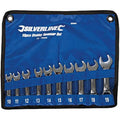 Silverline 630063 Stubby Spanner Set | 10-Piece Metric Wrenches 10-19mm