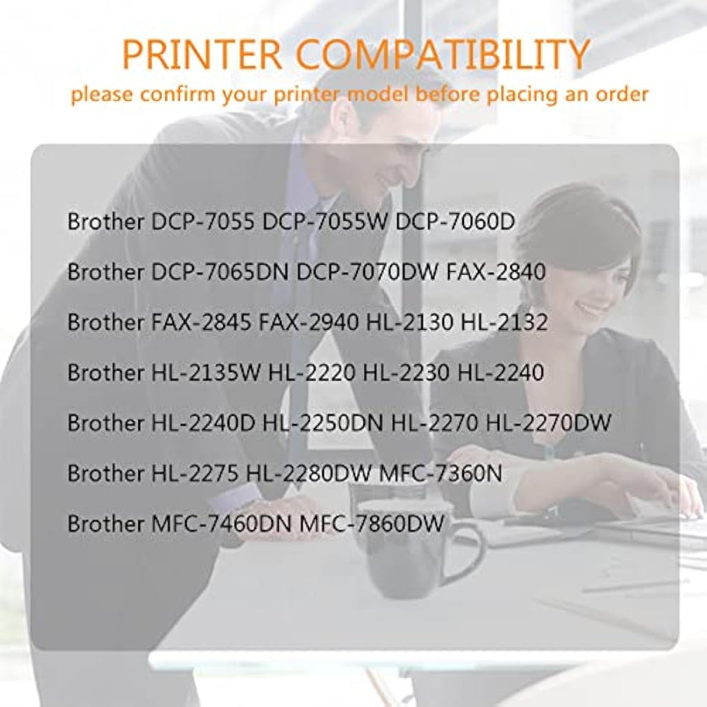 ZOOMTEC TN2220 Black Toner Cartridge for Brother HL-2240 MFC-7360 | 2 Pack