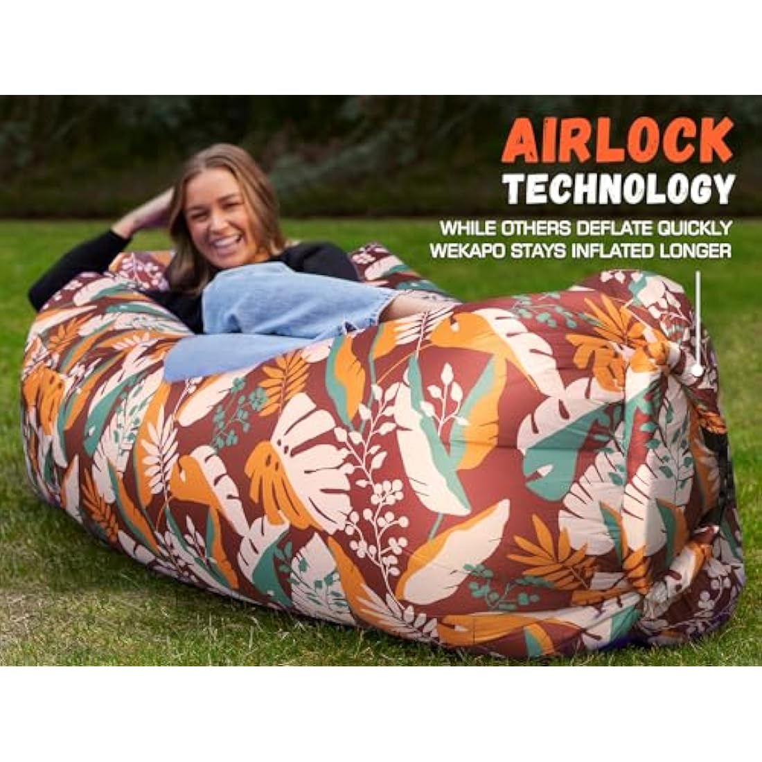 WEKAPO Inflatable Lounger Air Sofa – Portable Waterproof Hammock