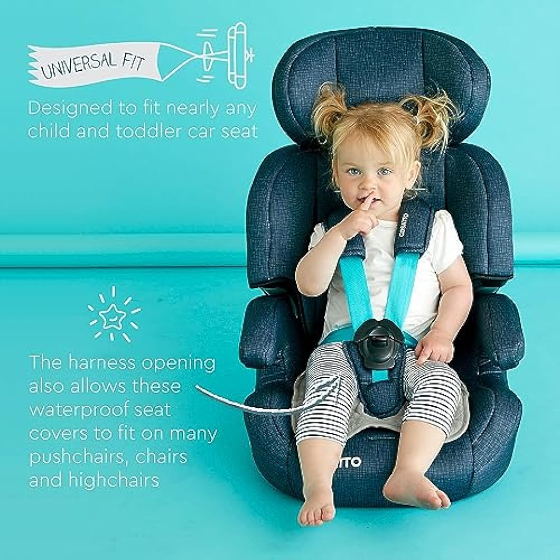 Koo-Di Oopsie Do Do Waterproof Car Seat Protector & Pushchair Liner - Grey