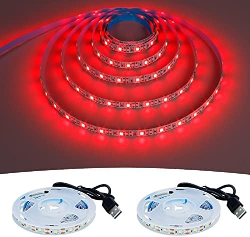 GOMING Red LED Strip Light – 4M USB Powered Flexible SMD2835 Tape