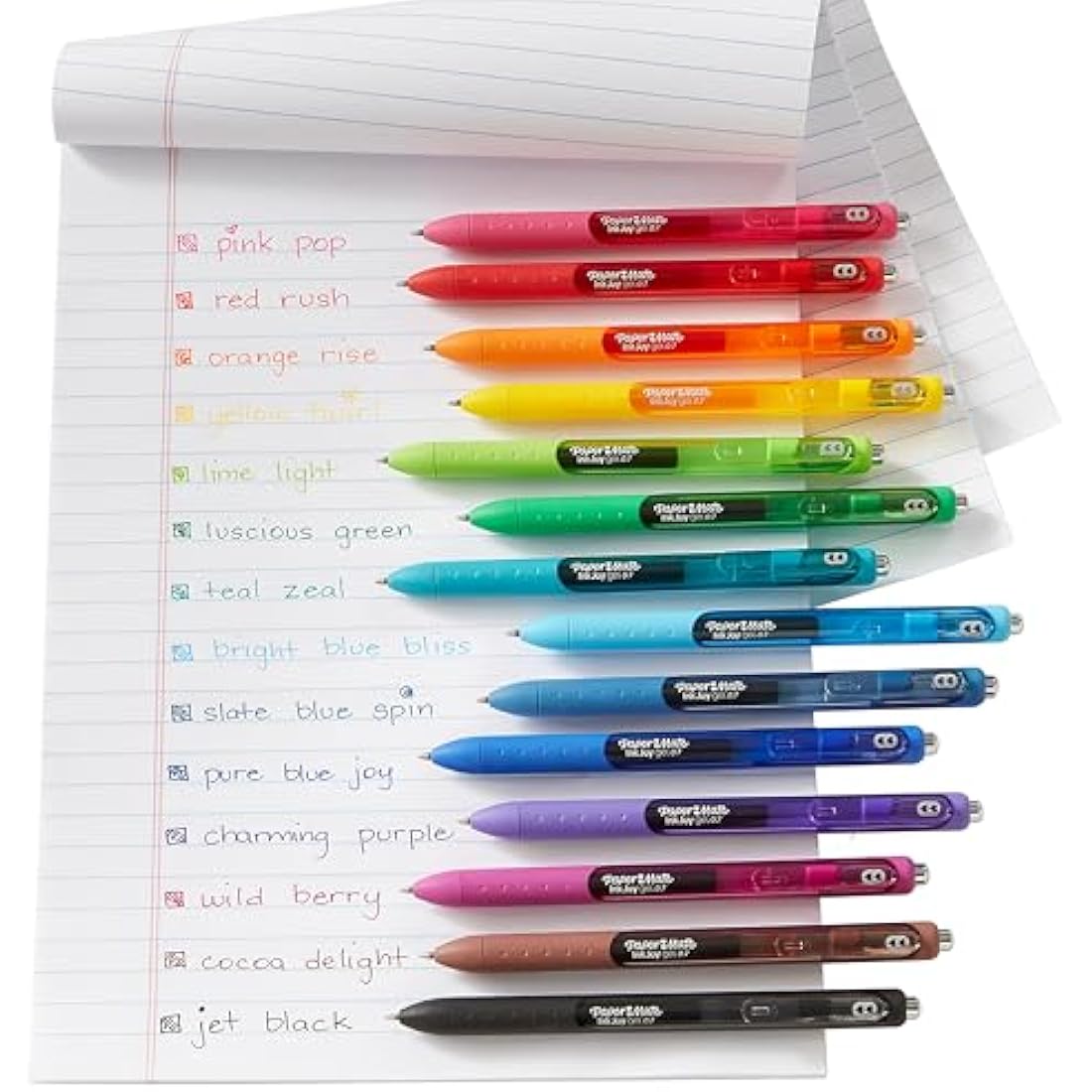 Paper Mate InkJoy Gel Pens | Medium Point 0.7mm | Black Ink | 12 Count