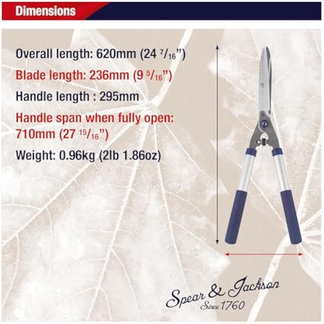 Spear & Jackson Razorsharp Notched Hedge Shears | Carbon Steel Blades