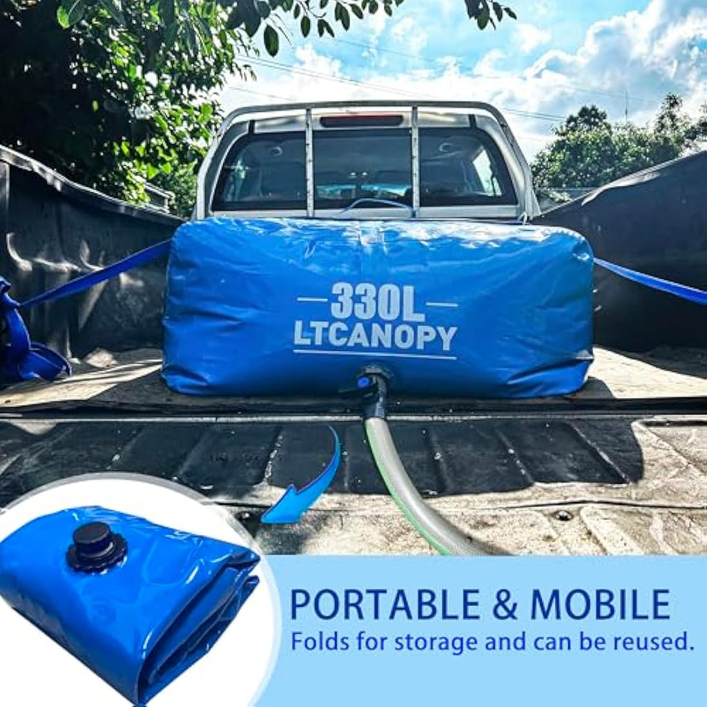 LTCANOPY 110L/30gal Portable Water Tank – Foldable PVC Storage Bladder