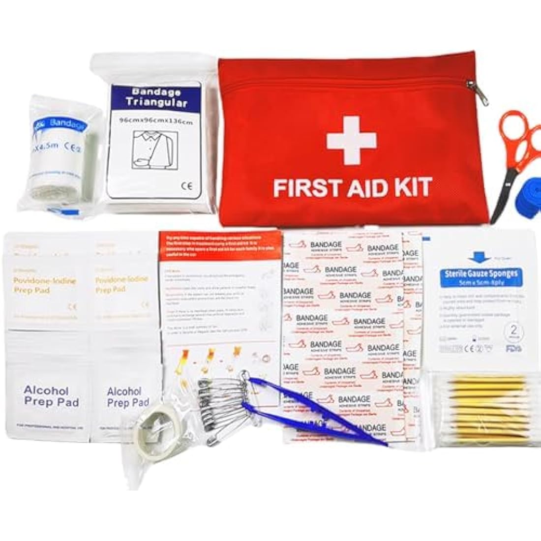 Jolof Store Mini First Aid Kit – 74 Piece Portable Medical Bag for Travel