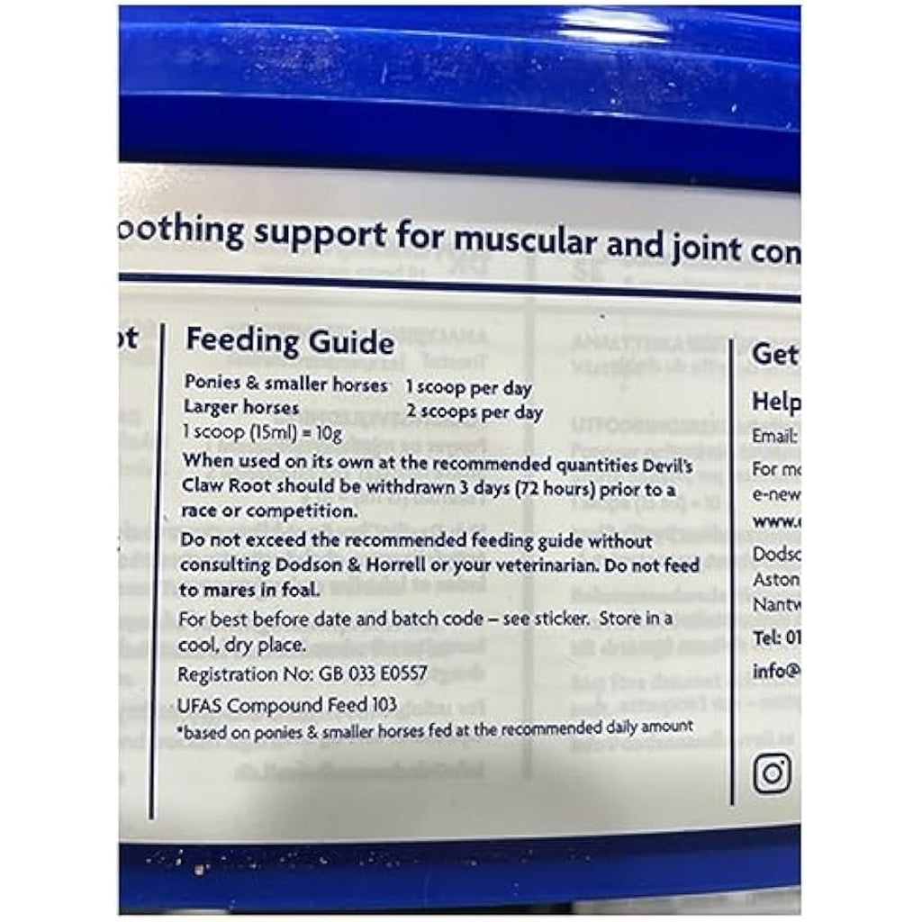 Dodson & Horrell Devils Claw Root Horse Joint Supplement - 1.5kg