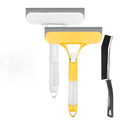 3-in-1 Window Squeegee with Spray Bottle and Sponge Scraper
