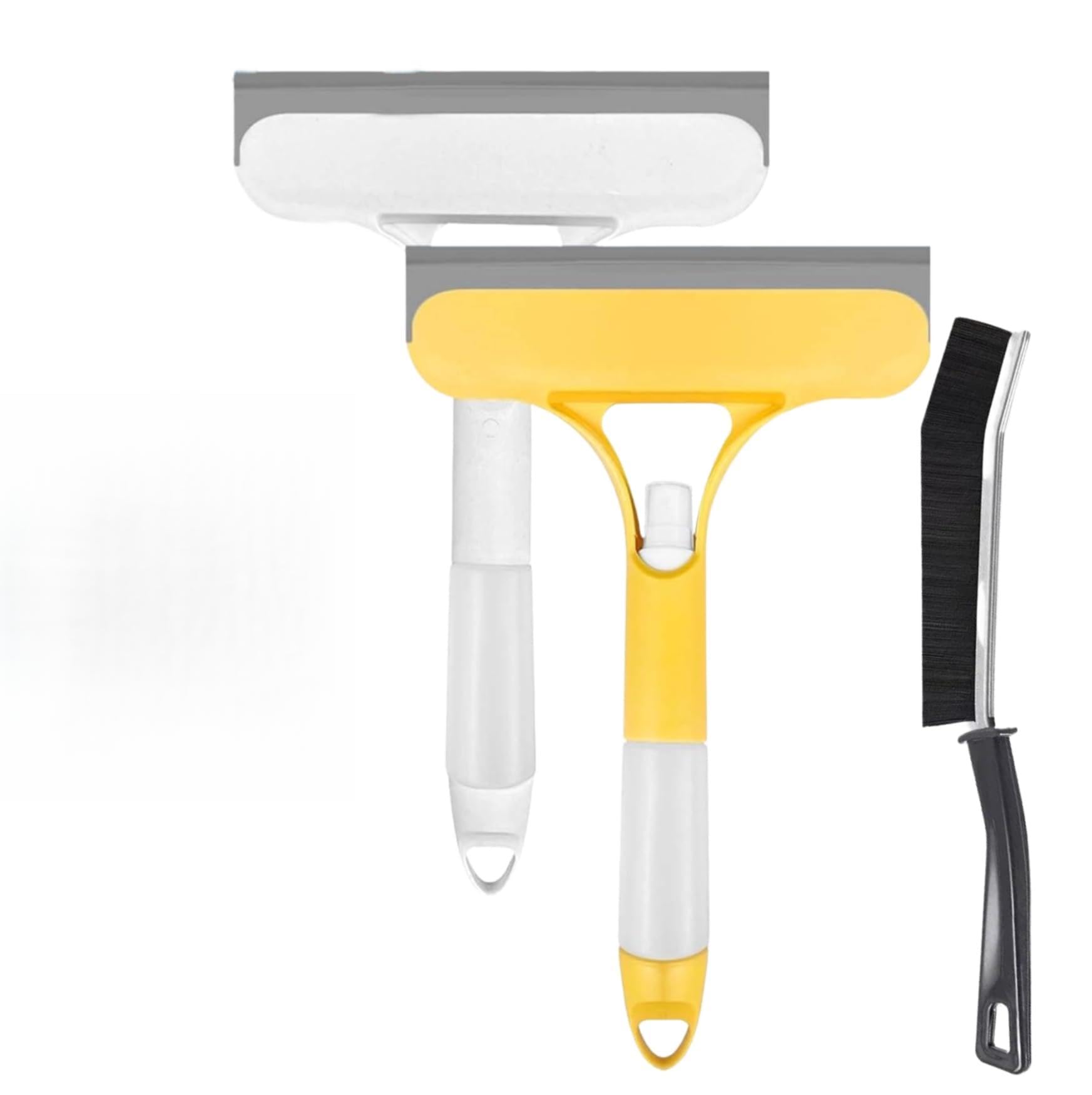 3-in-1 Window Squeegee with Spray Bottle and Sponge Scraper