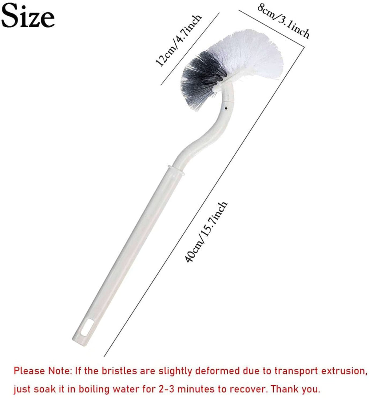EINESIN Toilet Brush, Toilet Brush with Edge Cleaner, Long Handle