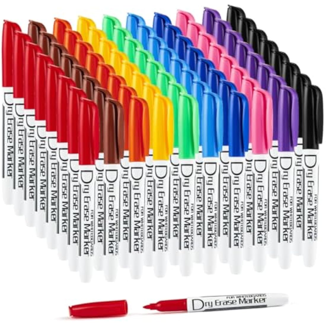 Volcanics Dry Erase Markers – 80 Pack Fine Tip Whiteboard Pens