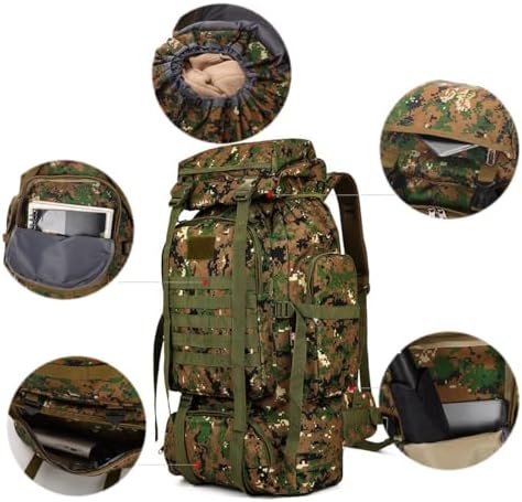 W WINTMING Military Hiking Backpack | Durable Tactical Camping Rucksack