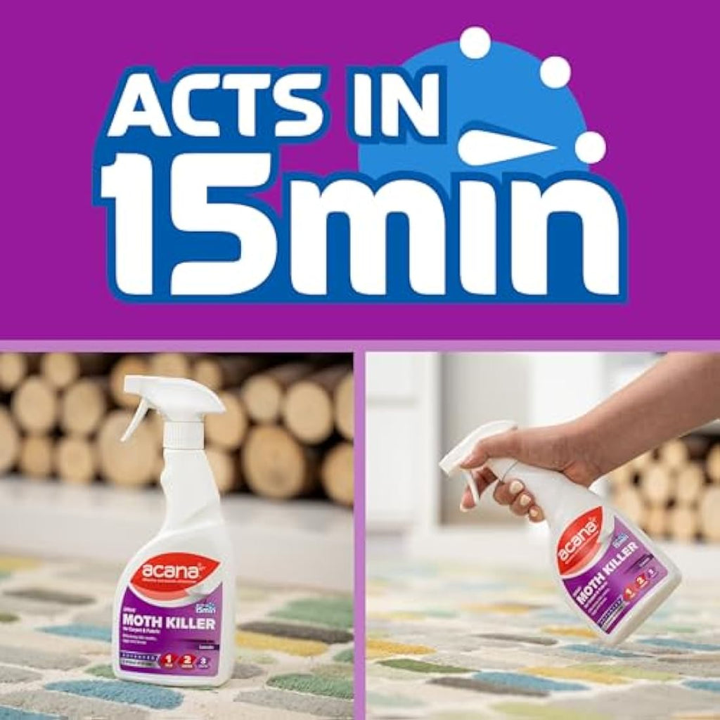 Acana Moth Killer Spray – Lavender Carpet & Fabric Freshener – 500ml