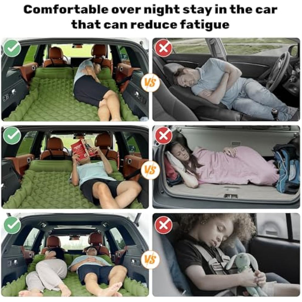 ONTYZZ SUV Car Inflatable Mattress – 2 Person Self Inflating Bed with Pump