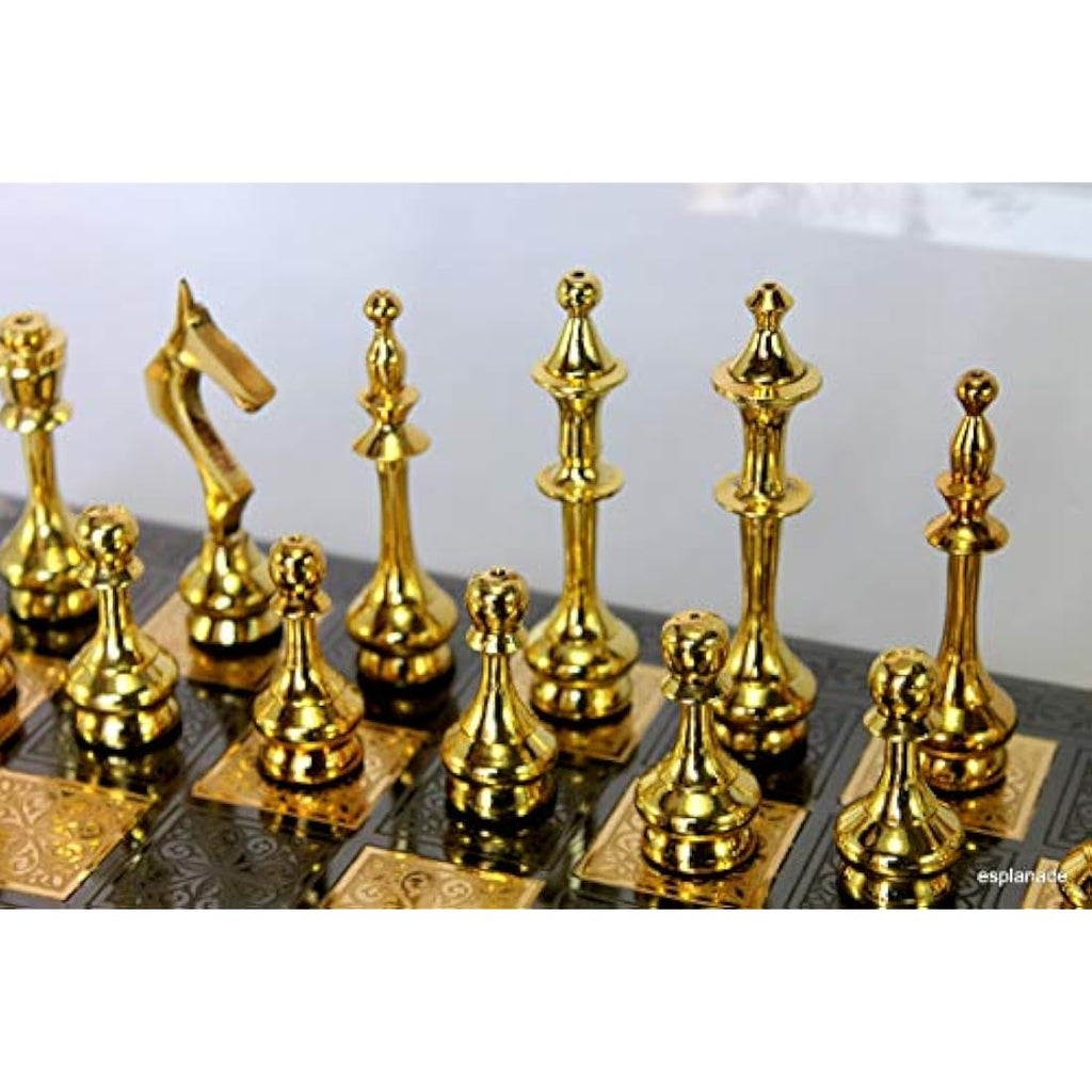 Brass Chess Pieces – 2.5 Inch Silver Metal Figurine Pawns