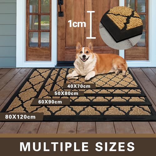 Qingbei Rina Heavy Duty Outdoor Door Mat – 80x120cm Non-Slip Entrance Mat
