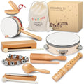 Stoie's Wooden Musical Instruments Set | 10-Piece Montessori Toy Kit