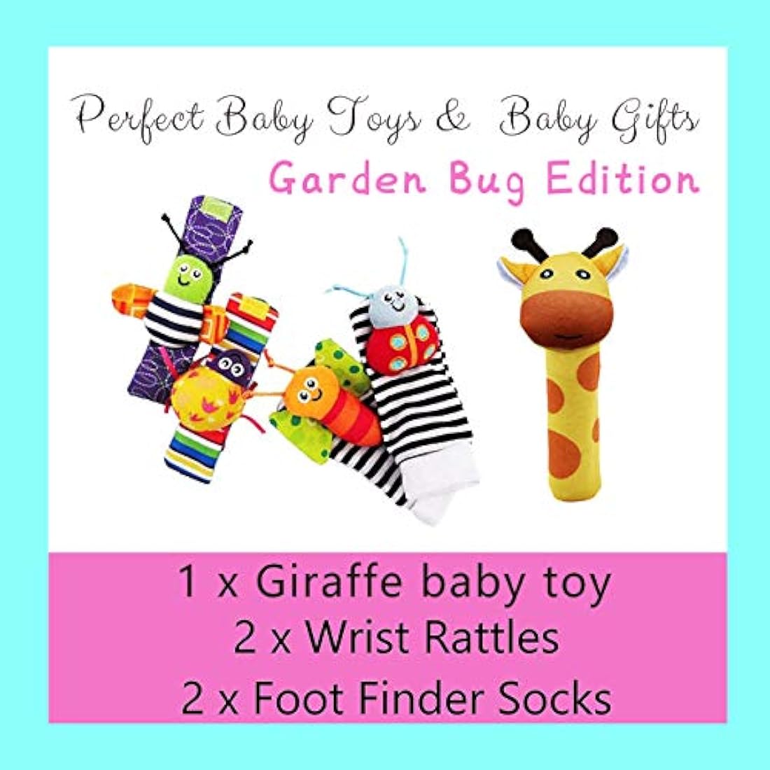 Jolof Store Foot Finders and Wrist Rattles – Sensory Baby Sock Toys