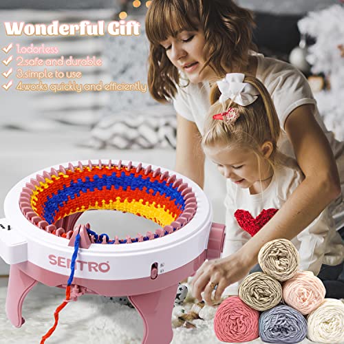 Jolof Store 48 Needle Circular Knitting Machine - DIY Loom for Hats & Scarves