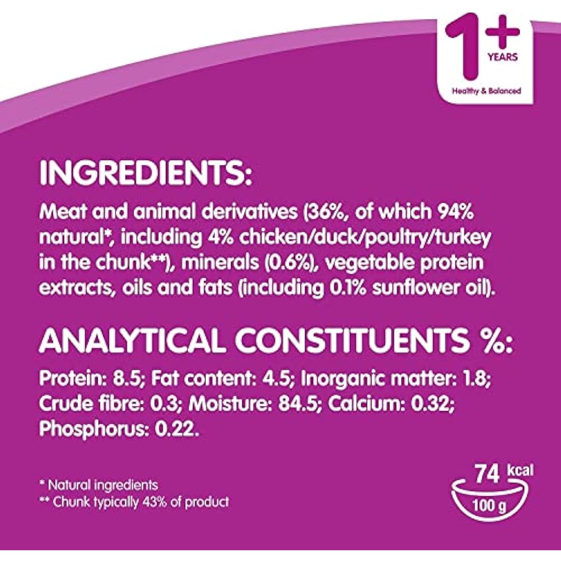 Whiskas Adult Wet Cat Food Poultry Selection in Jelly - 40 x 100g Pouches