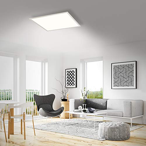 Briloner Leuchten LED Ceiling Panel – Square White 59.5cm 38W Light